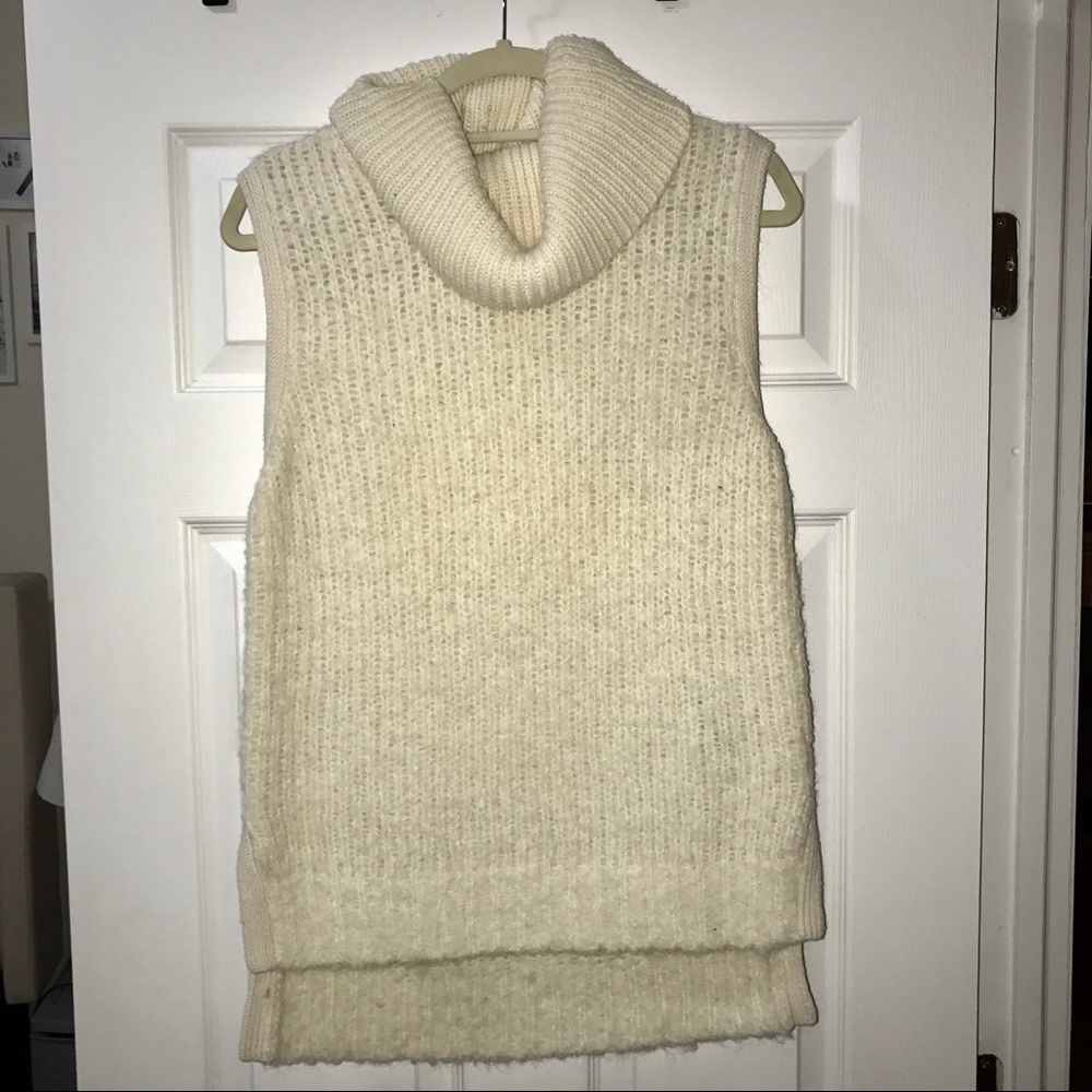 Rag & Bone Cream Knit Sleeveless Sweater